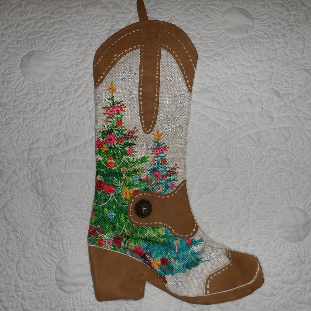 Pioneer Woman Cowboy Boot Stocking- Beautiful- New- NO tags--